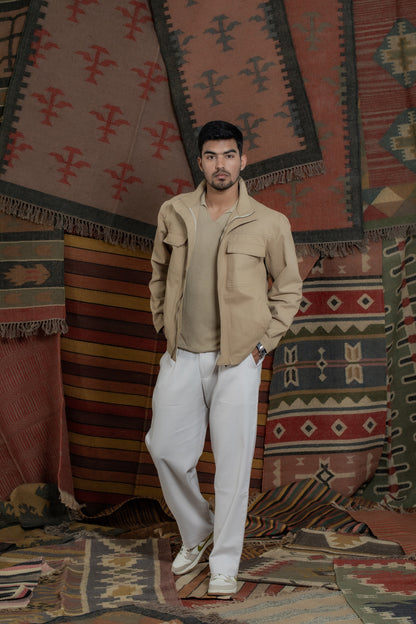 Leh Cotton Jacket-Warm Sand