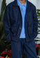 Kutch Wool Jacket-Navy Blue