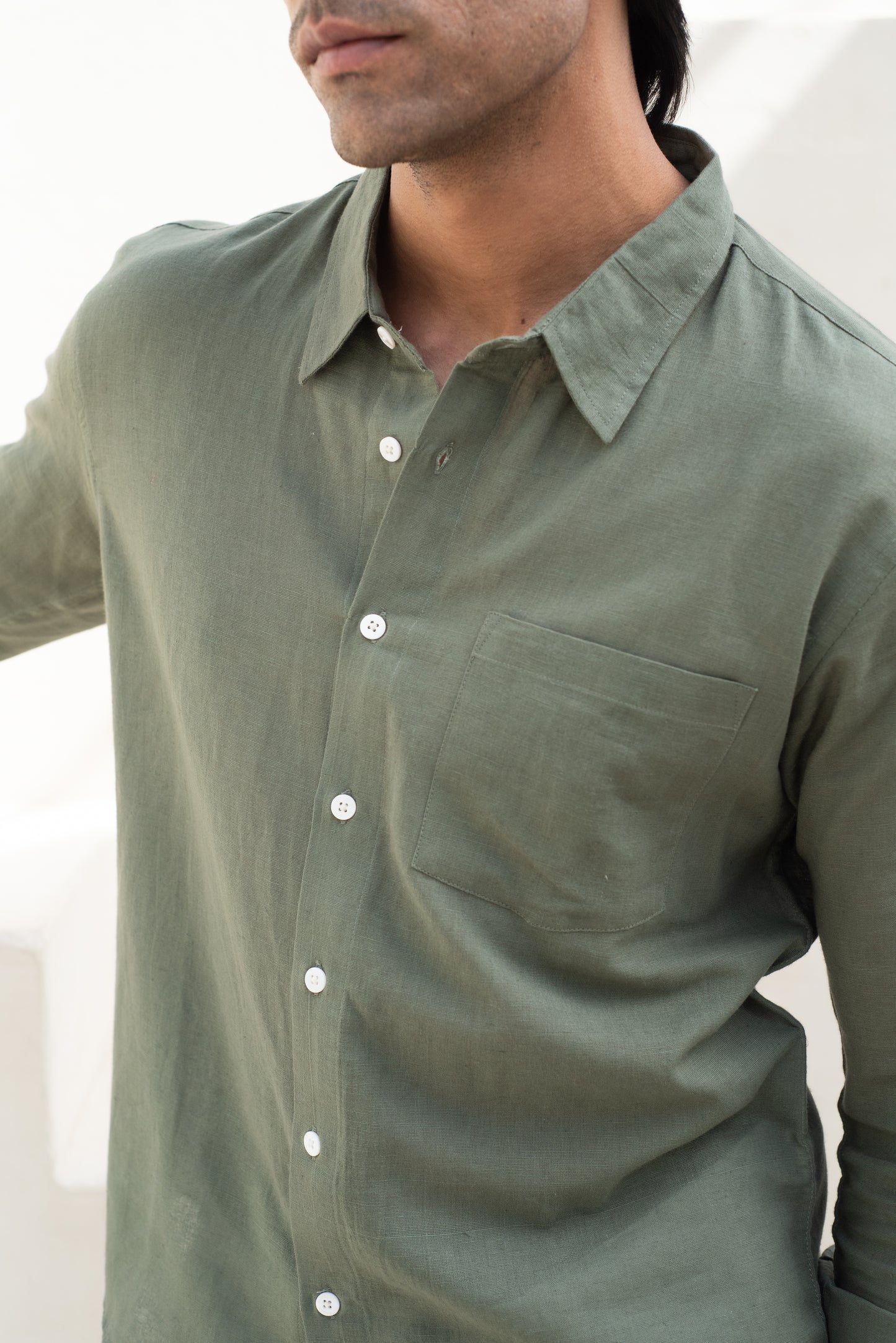 Olive Green Full Sleeve Shirt