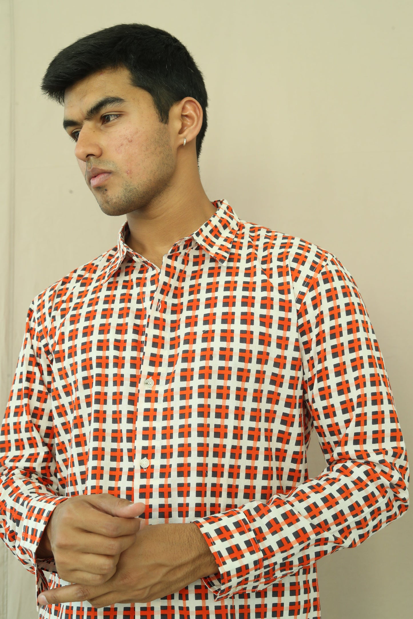 Pere Orange Full Sleeve Shirt