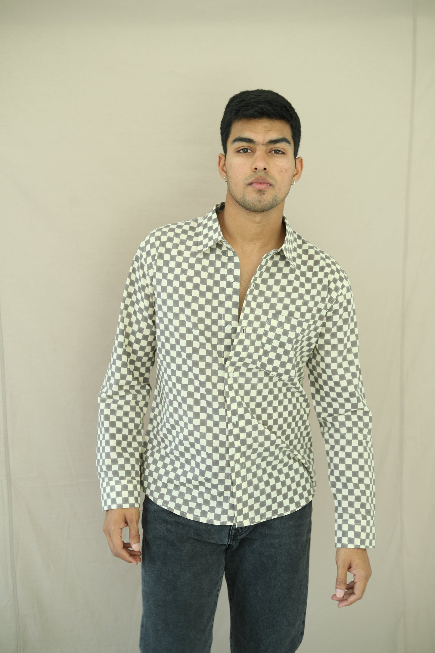 Chess Gray Full Sleeve Shirt