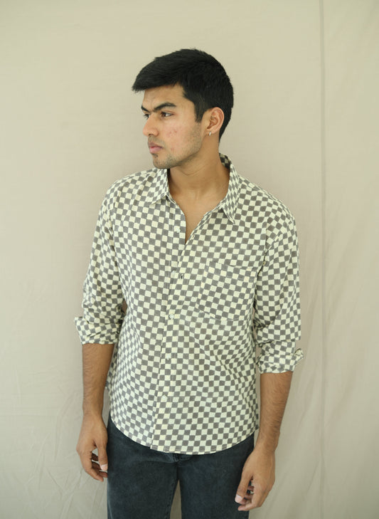 Chess Gray Full Sleeve Shirt
